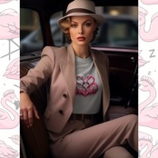 T-shirt -フラミンハートB 4121