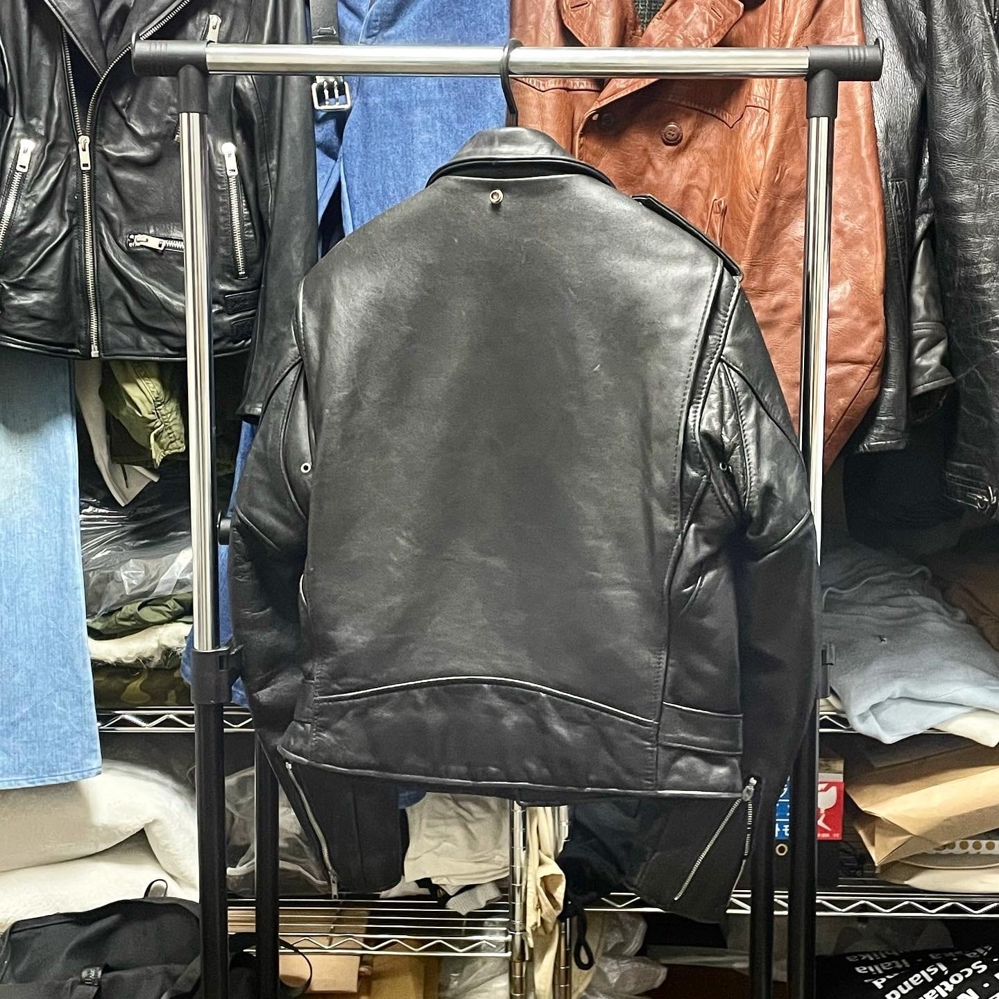 80s 90s SCHOTT ショット 618 レザージャケット バイカータグ ダブル 