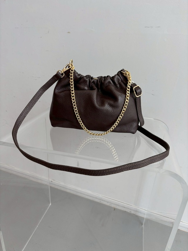 MILLELA FIRENZE  Chain Shoulder Bag チェーンショルダーバッグ  Dark Brown