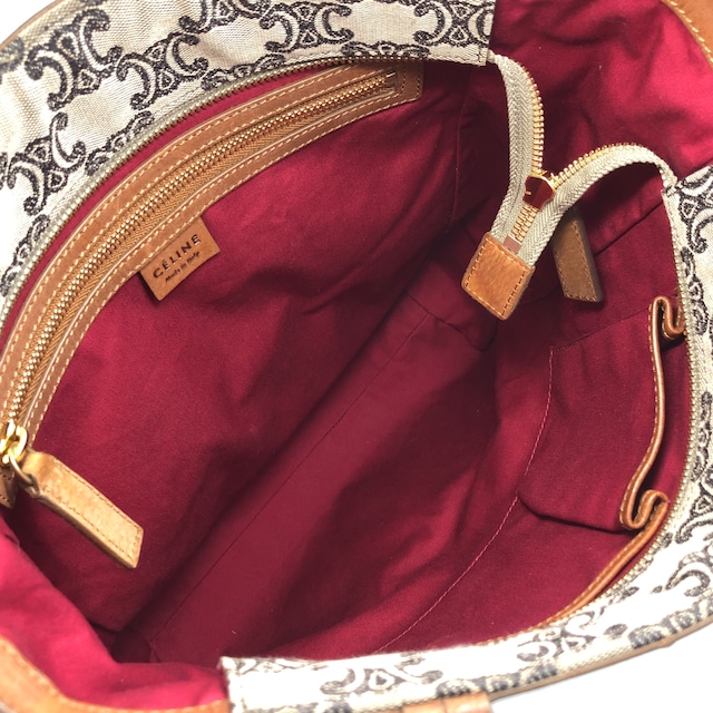 CELINE セリーヌ トリオンフ トートバッグ ブラウン キャンバス vintage ヴィンテージ オールド 38764j