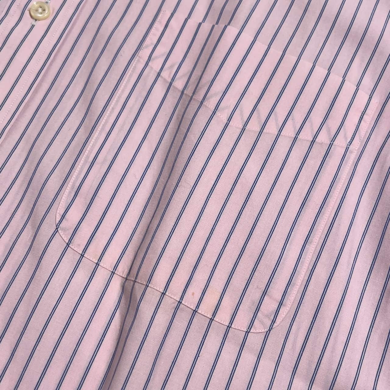 90s 00s Polo by Ralph Lauren ポロ ラルフローレン PHILIP ストライプ 長袖 ワイシャツ  ドレスシャツ サイズ 41-84/ピンク×ブルー系 メンズ  ビンテージ