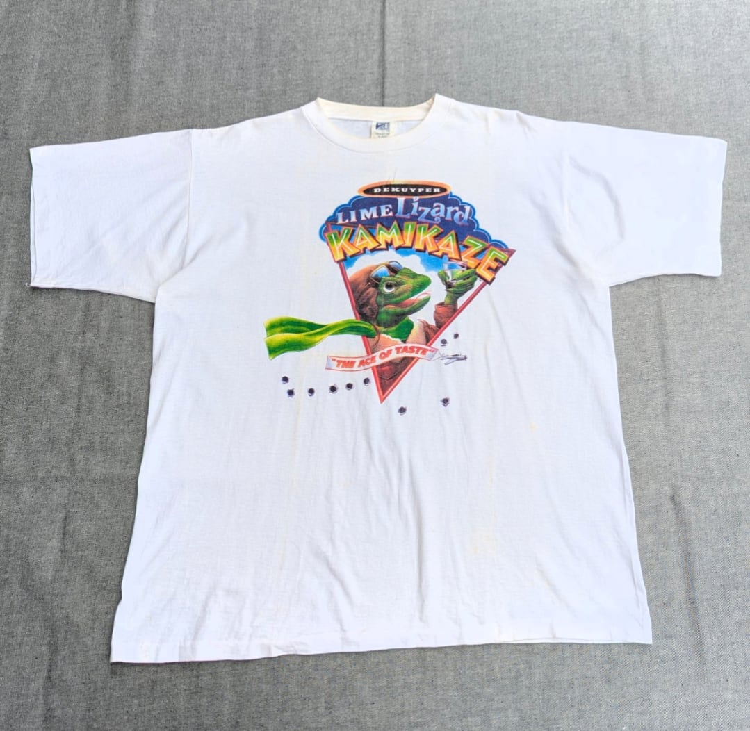 90s DEKUYPER LIME LIZARD KAMIKAZE liqueur print tee 小岩店