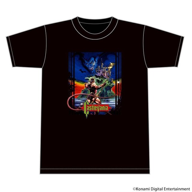 悪魔城ドラキュラ "Vampire Killer" Ｔシャツ　ブラック