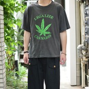 90's cannabis fade print tee