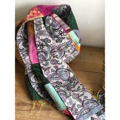 リサイクルサリーのカンタショール パッチワーク小09 インドの手仕事布 Mulaセレクト