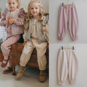 秋レース裾カジュアルボトムス