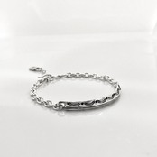 CHAIN BRACELET [SW:TRIANGLE] / スタンプワークトライアングルプレートチェーンブレスレット