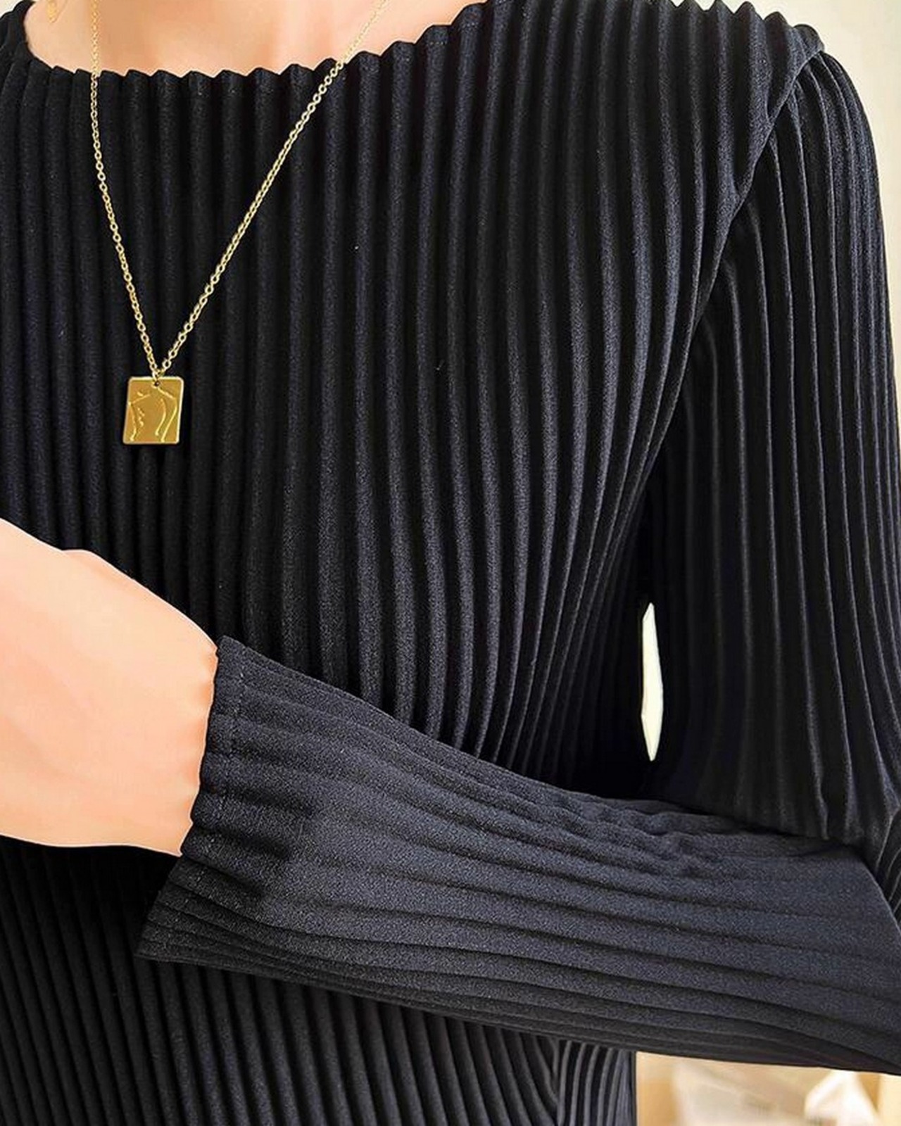 リブプリーツロングトップス 3color A0547 - 7