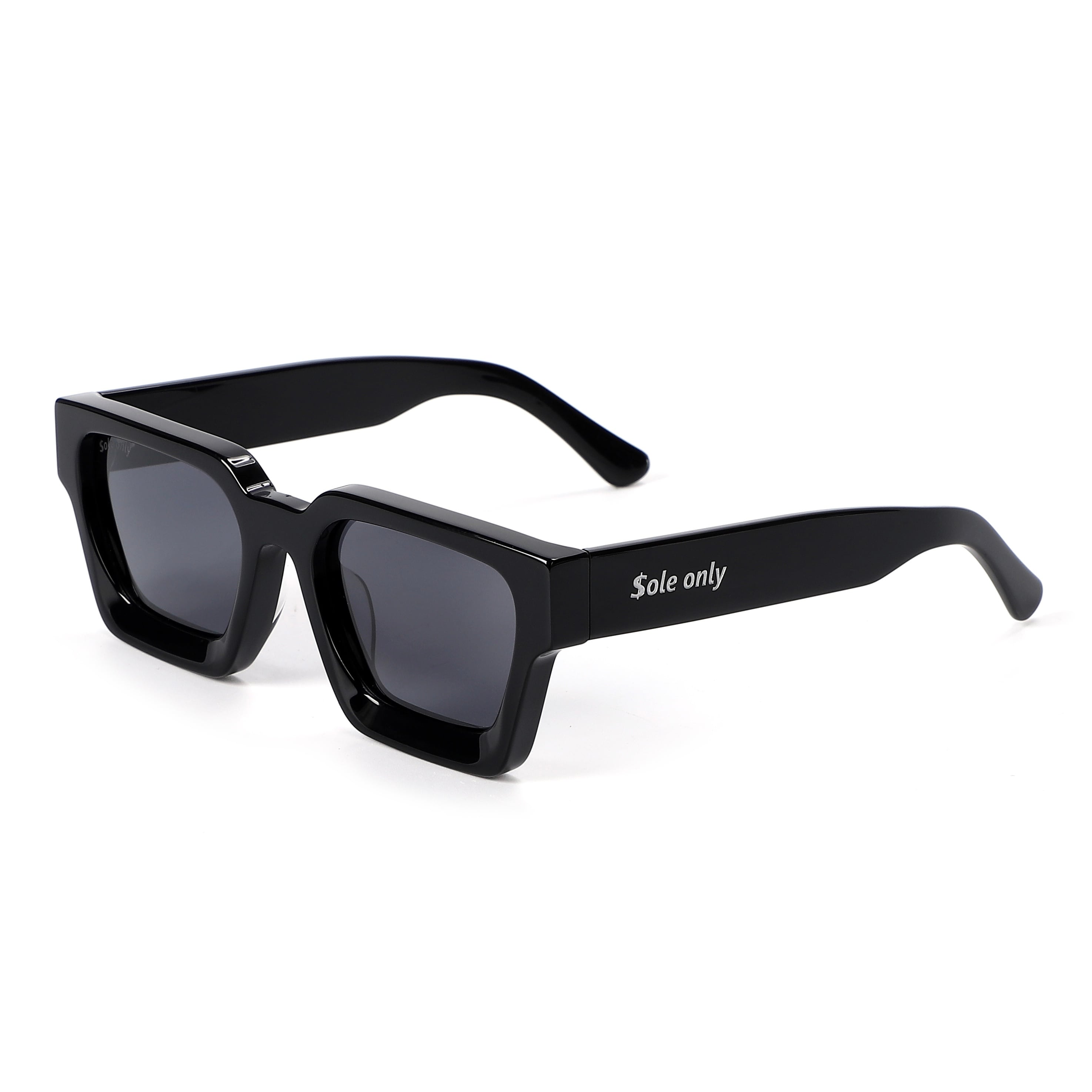 ole only square retro sunglasses Black | $ole only