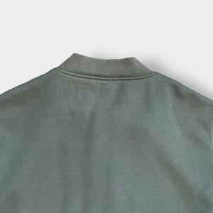 【H&M】ジップアップ ジャケット ブルゾン スウェット XL カーキ フルジップ  US古着