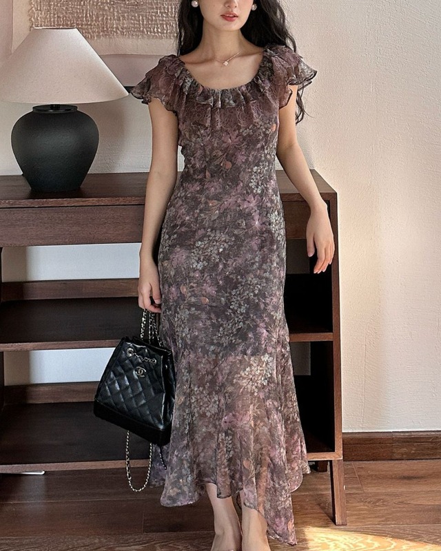 Floral Mermaid Gown
