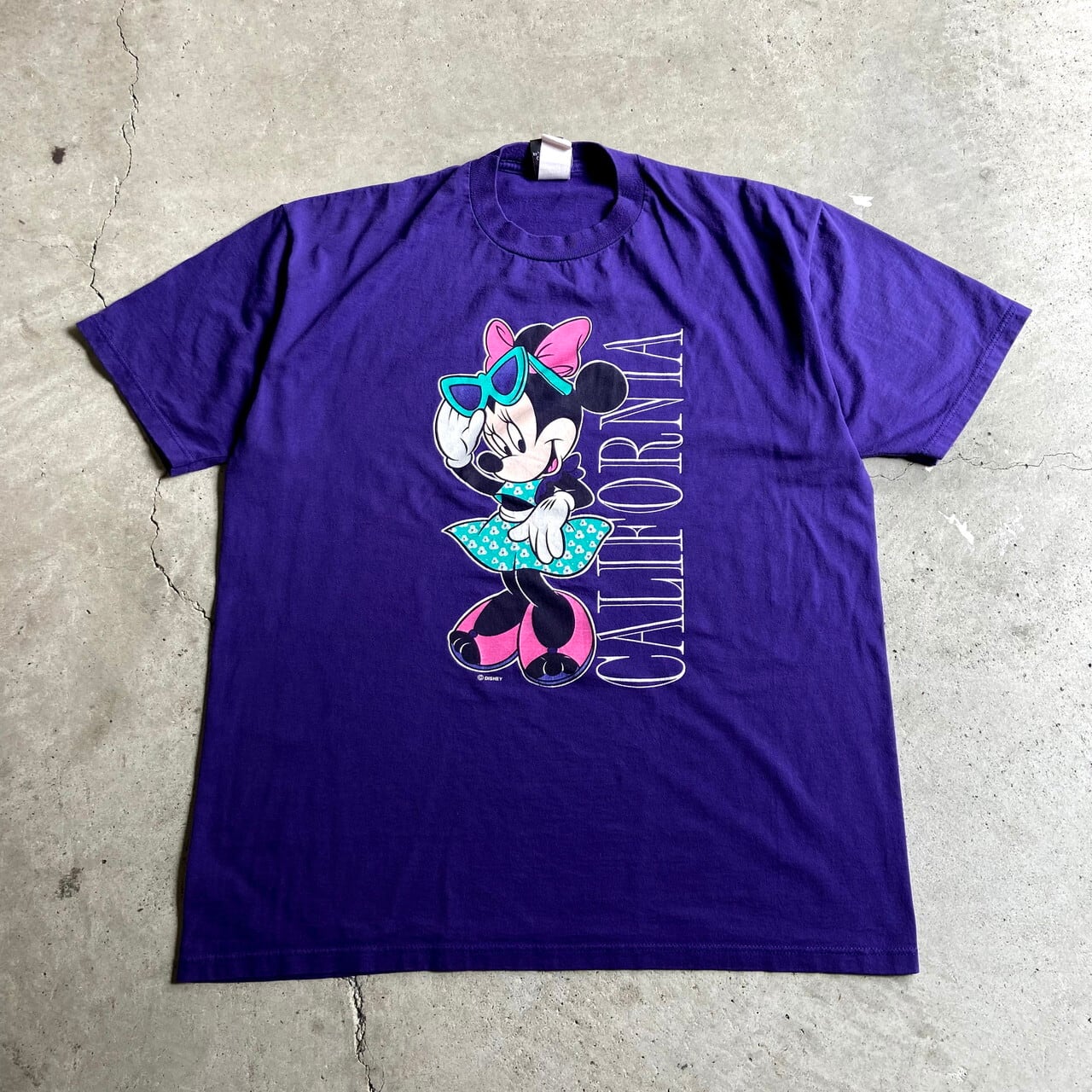 90年代 USA製 Disney ディズニー ミニーマウス キャラクタープリントT