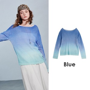 Gradient Sheer Knit Top / グラデーション シアー ニット トップス