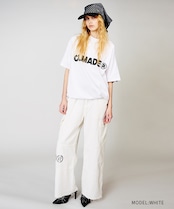 ロゴプリントドローコードルーズTシャツ (WHITE) CQ-48039