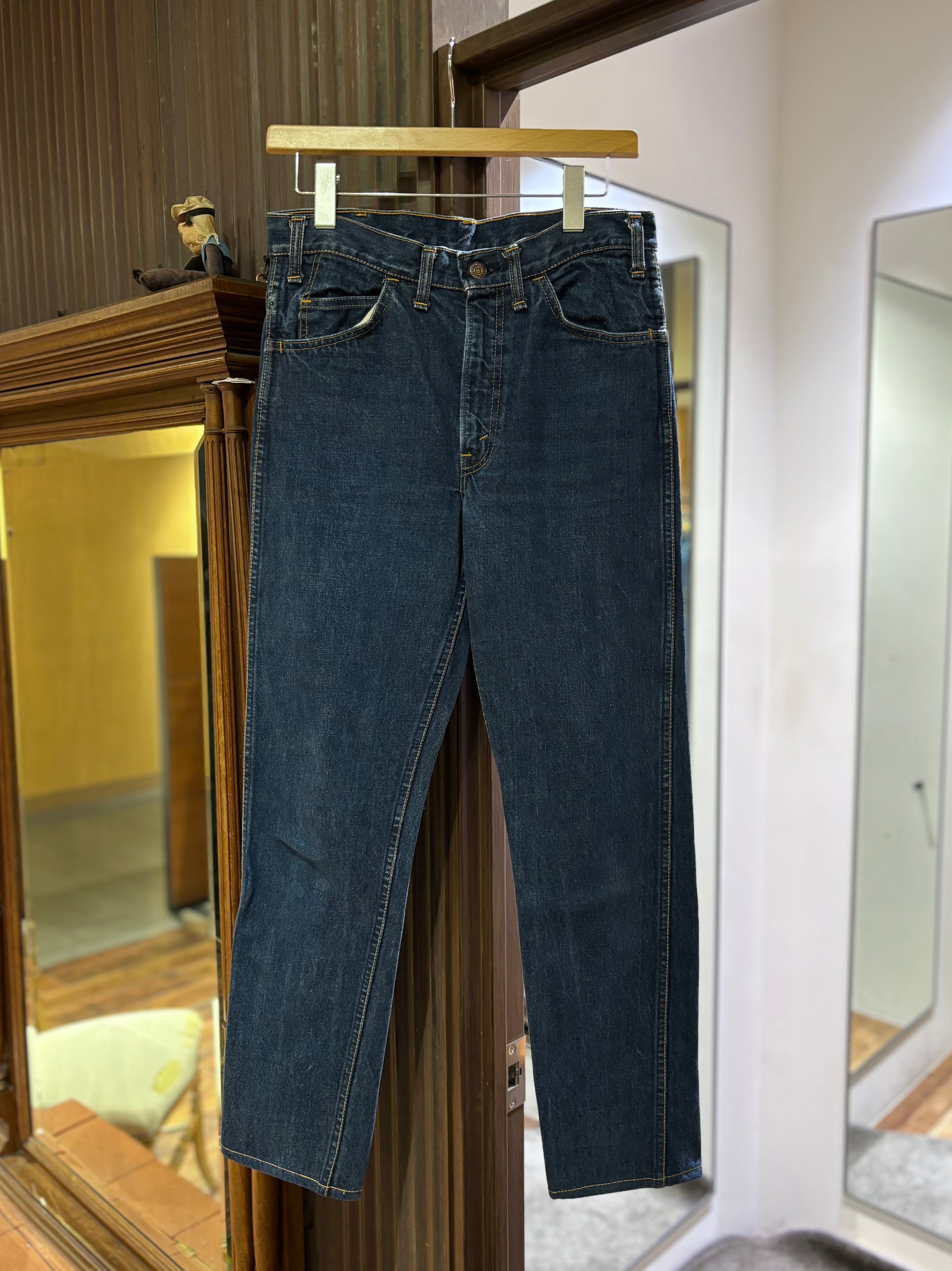 LEVIS 606ジーンズ LEVI'S Vintage 1969 606 Slim Fit Big E Orange Tab Rip & Repair