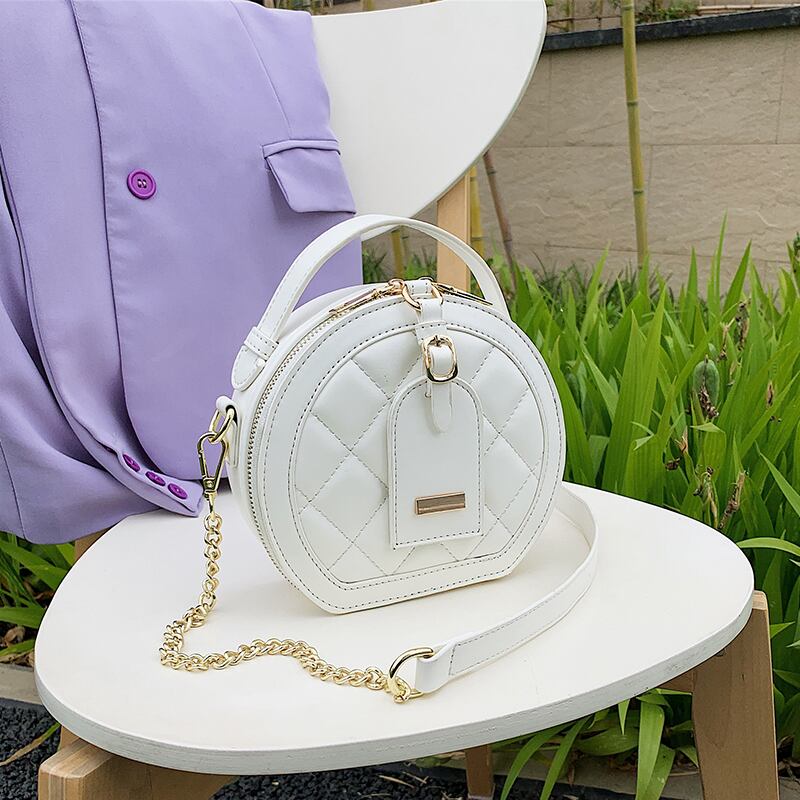 夏の小さなバッグ女性バッグ2020新しい波ファッションワイルドチェーンクロスボディバッグeignガスダイヤモンドショルダー小さな丸いバッグ Tiancai_Wing_Bag8805332