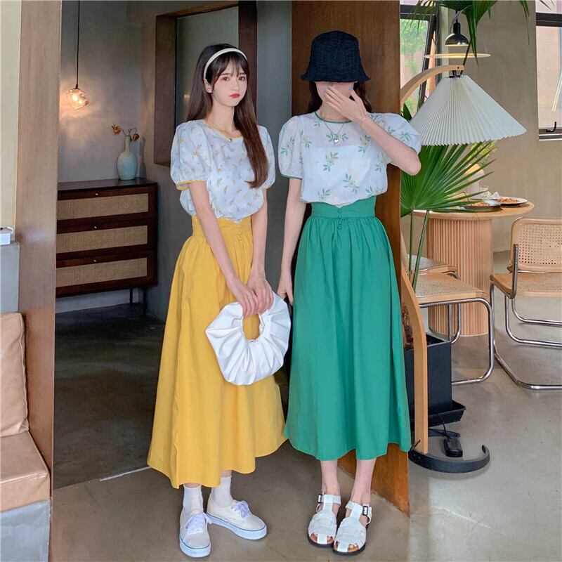 スカート サマーショートスタイルスタンダードTシャツ レトロ 夏物 1号婦人79154704295