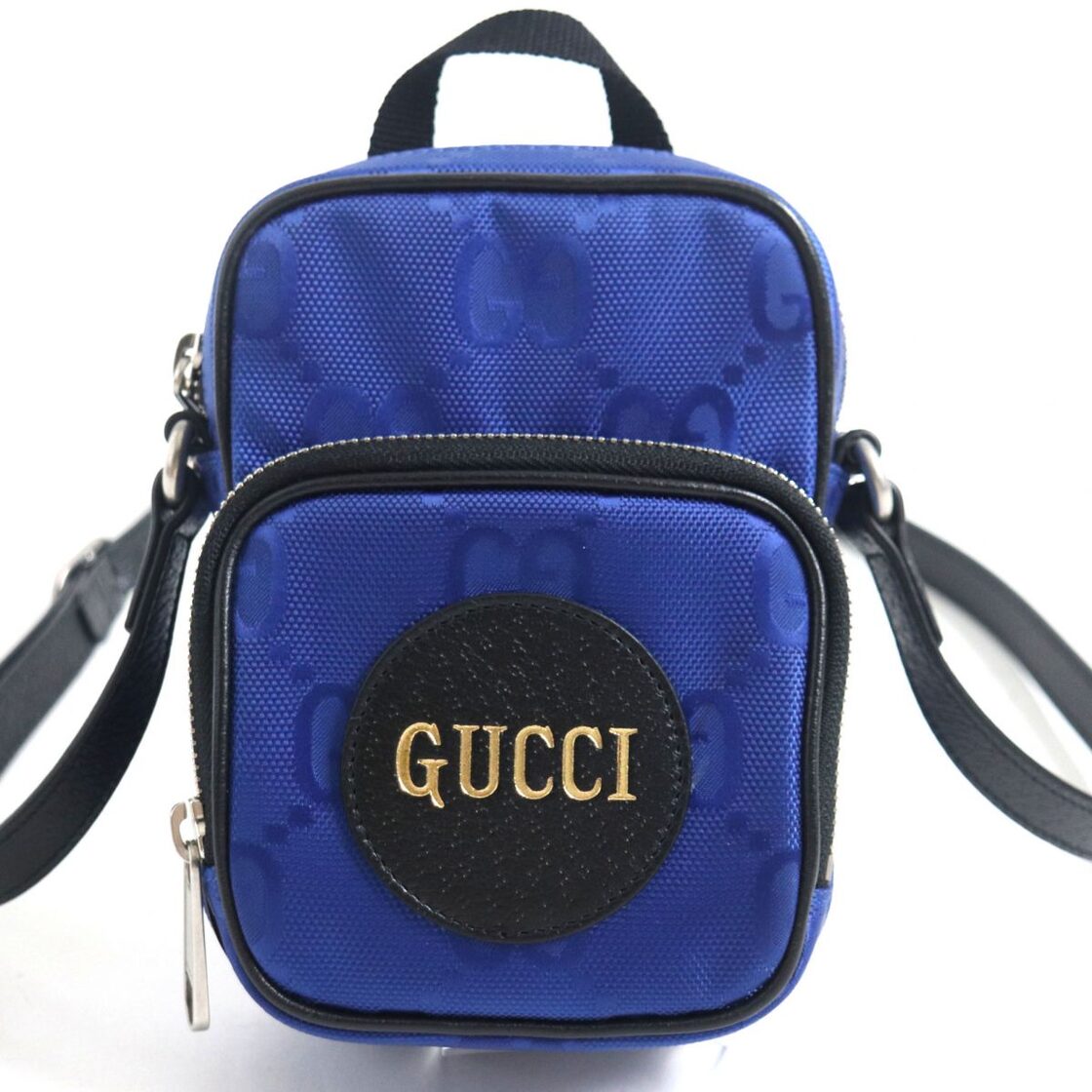 極美品▽GUCCI グッチ 643882 オフザグリッド GGナイロン×レザー ミニ 