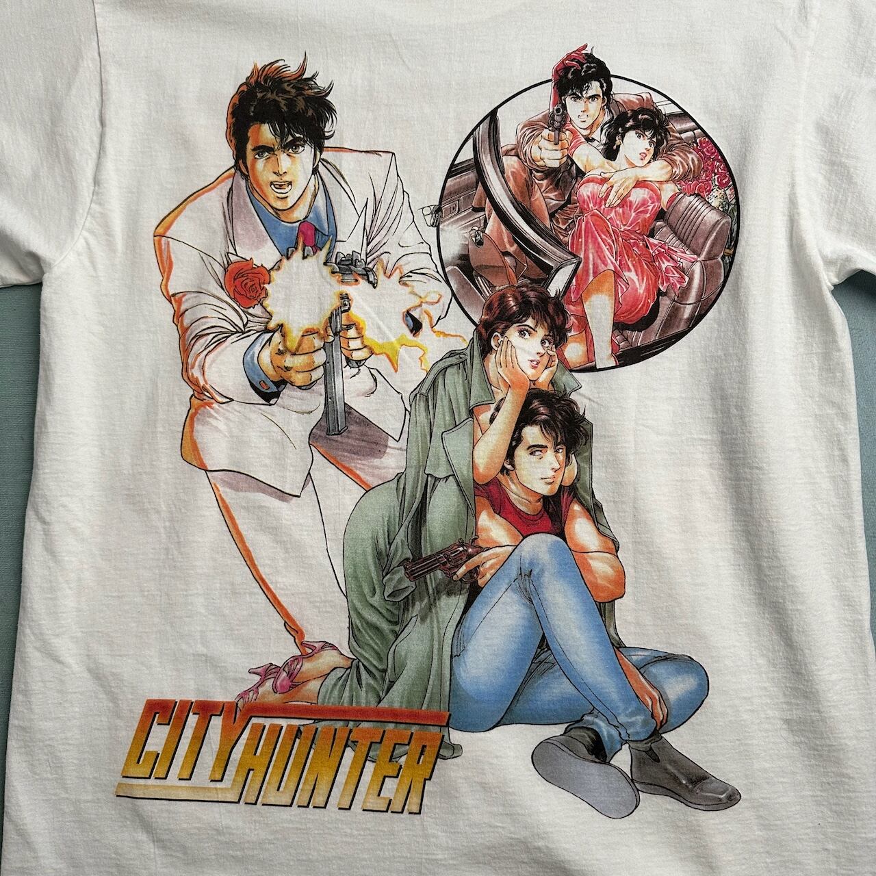 CityHunter シティーハンター 両面プリント アニメTシャツ 白 | RUFFY