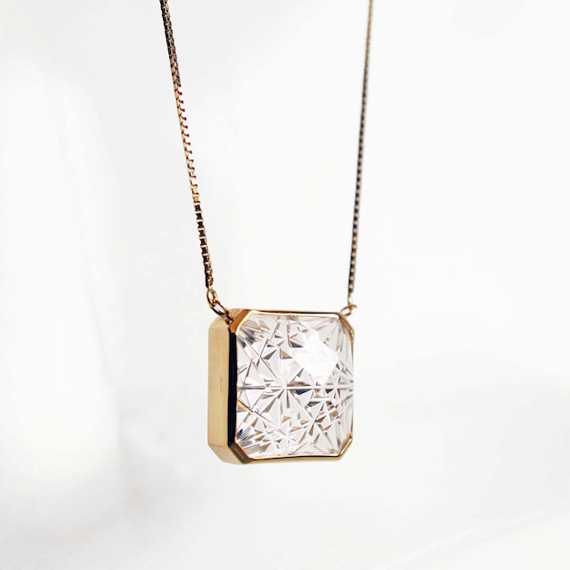 KIRIKO / Rock Crystal Necklace (Square12 / N112-CQ)