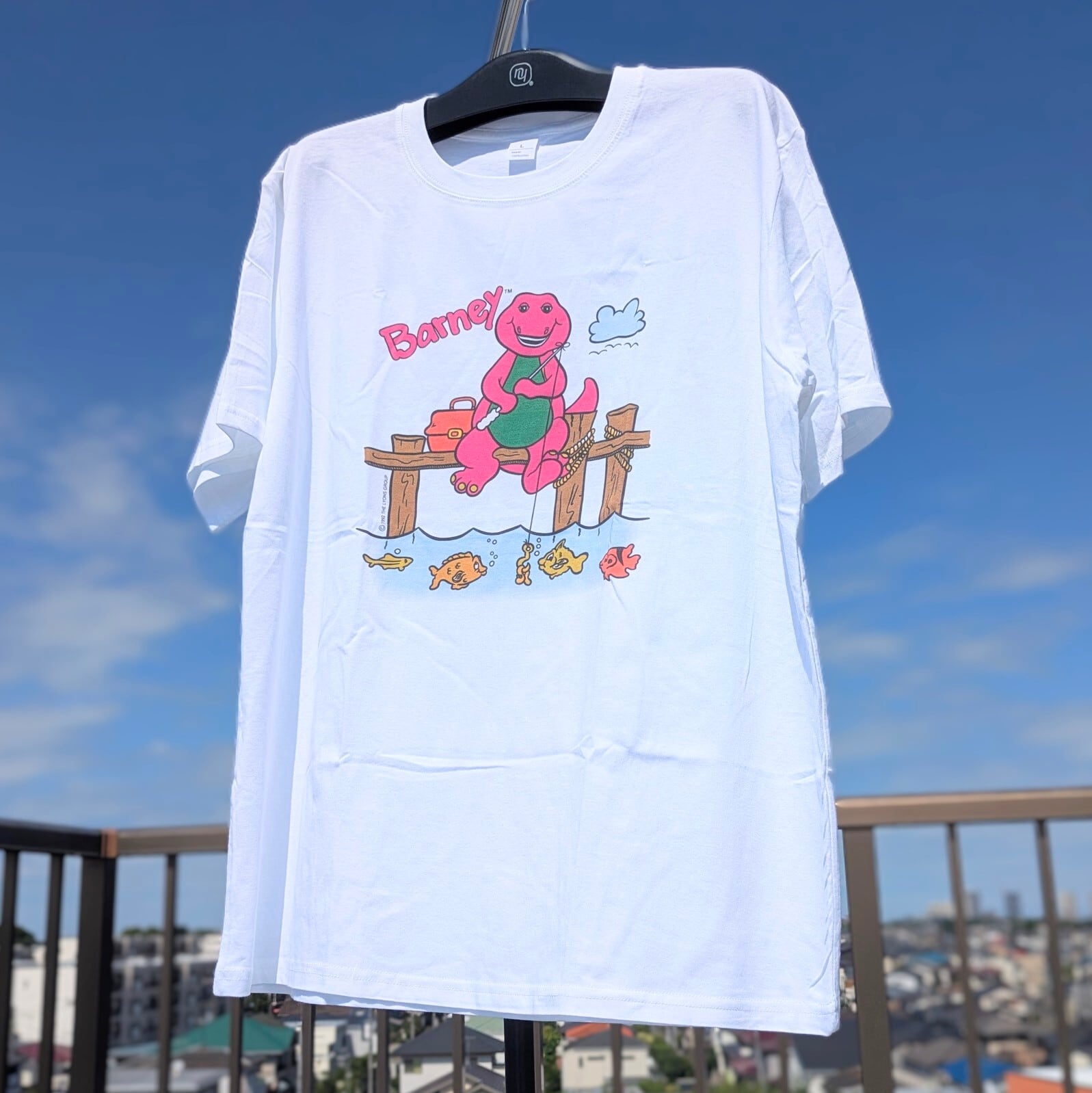 【 Barney & Friends ( バーニー&フレンズ ) 】Barney fishing Tシャツ / バーニー 釣り〚アメリカン雑貨 アメトイ〛
