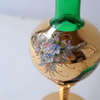 金彩とペイントのグリーン花瓶