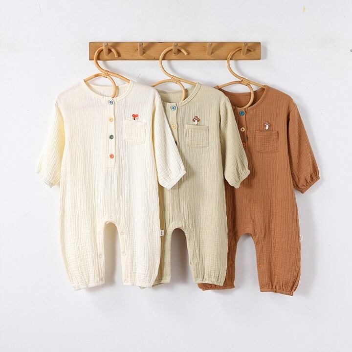 【BABY】北欧風 ウサギ刺繡オールインワン