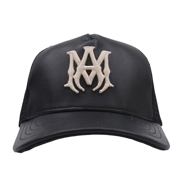 【AMIRI】LEATHER MA TRUCKER HAT
