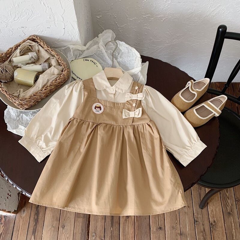 【KID】韓国風 襟付きワンピース