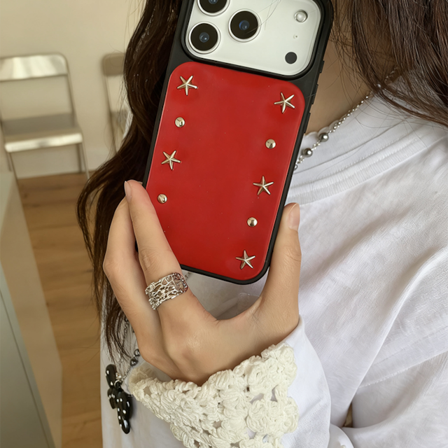 DTplベルベットリベットiPhoneケース