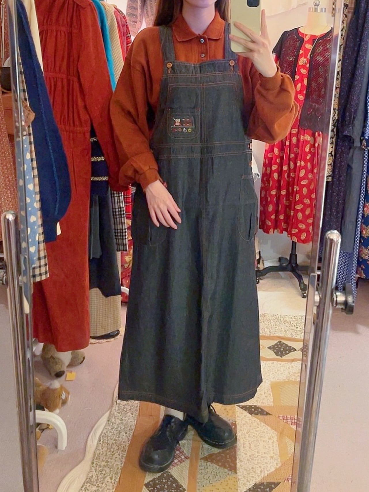 cat pocket jumper skirt