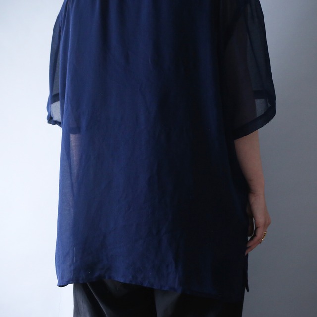 "刺繍" 蔦 motif design XXX over silhouette h/s shirt