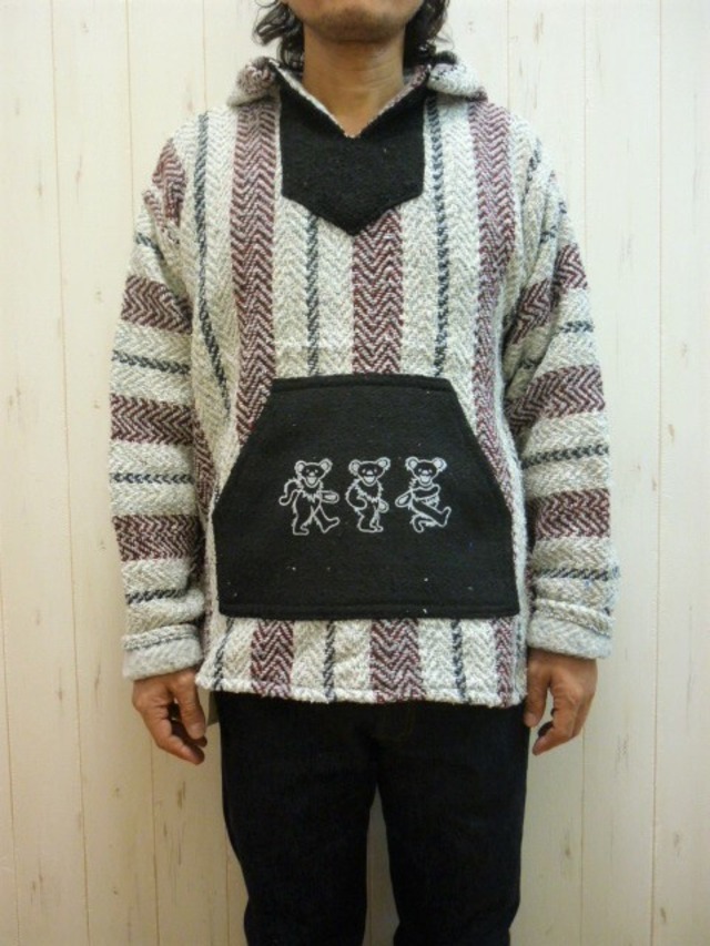 Grateful Dead Dancing Bear Baja Shirt/Mexican Parka (グレイトフルデッド ダンシングベアー