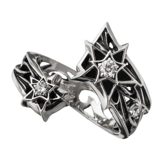 ダブルスターリング ACR0284 Double star ring【「武士スタント逢坂くん！」衣装協力商品】 シルバーアクセサリー Silver Jewelry Brand