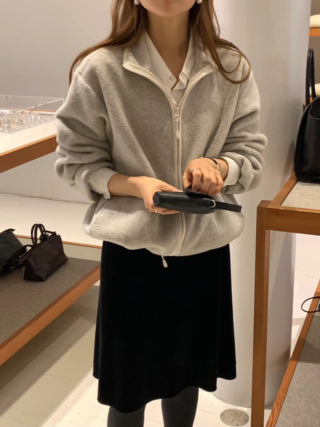 (予約) ounce / Snug fleece zip-up 2color