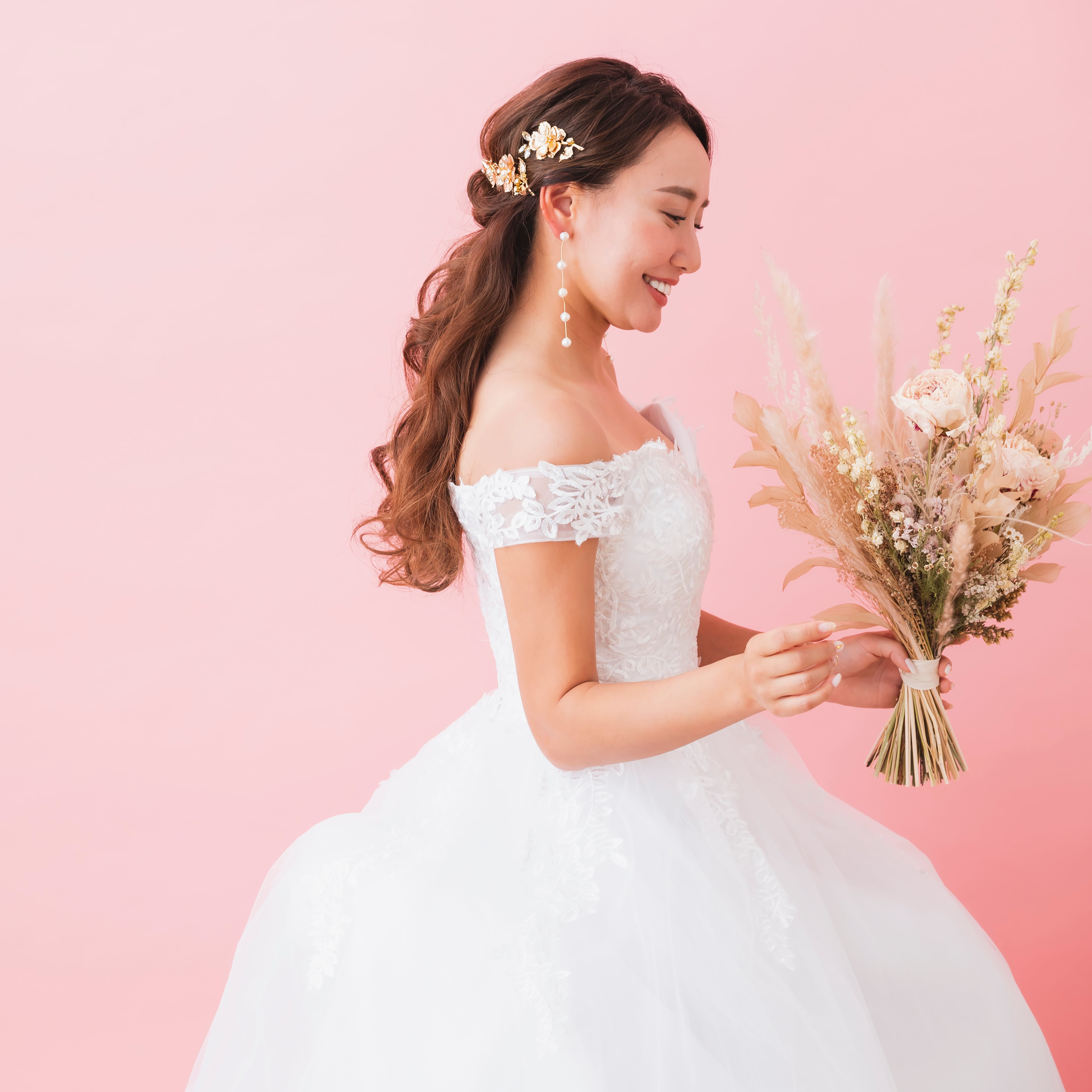 Evelyn 淡水パール5連ピアス 1030 | ウェディング・ブライダル