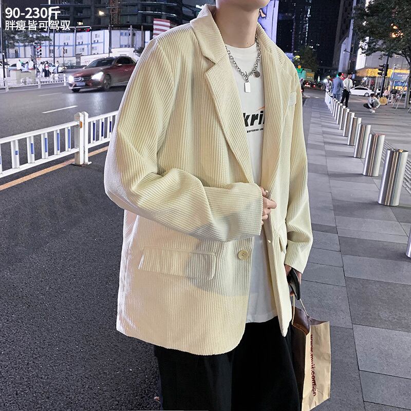 コーデュロイルーズカジュアルジャケット スプリングオータム 大きめサイズ 春物 秋物 ヒップホッププラスサイズ54004944960