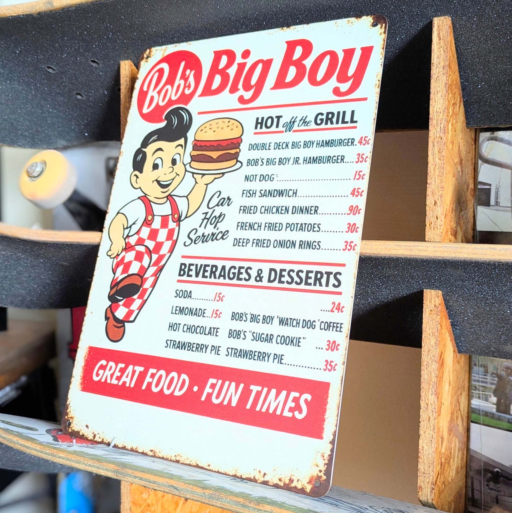♧送料無料!ちょうどいいブリキ看板 【ビッグボーイ(Big Boy)】 METAL SIGN / メタルサイン / ブリキ看板 / サインボード / ビンテージ加工〚アメリカン雑貨 アメトイ〛
