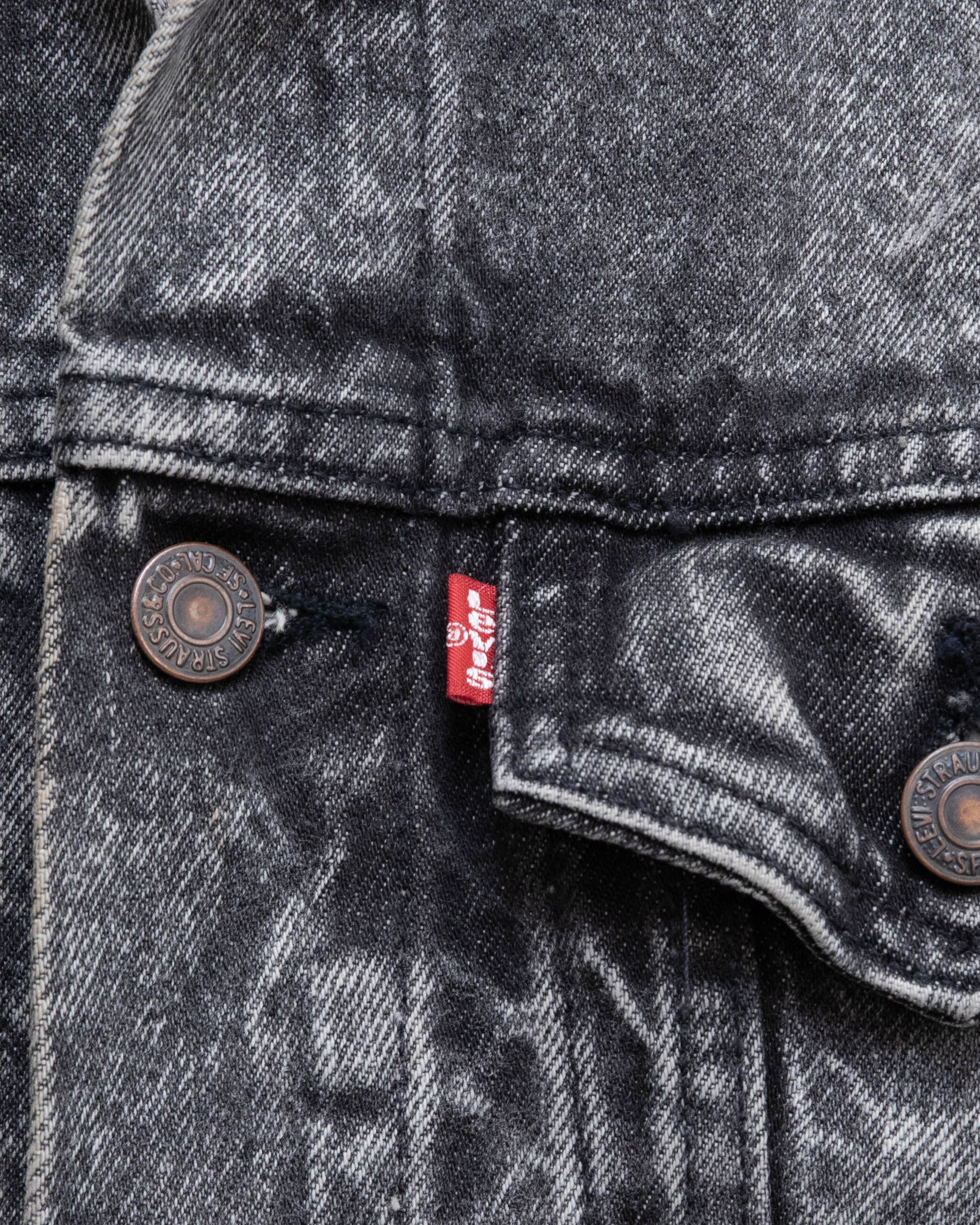 1990s Levi's - acid wash black denim jacket | LUIK FINN