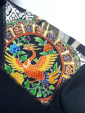 【hoodi25】 Remake Hoodie black × kimono