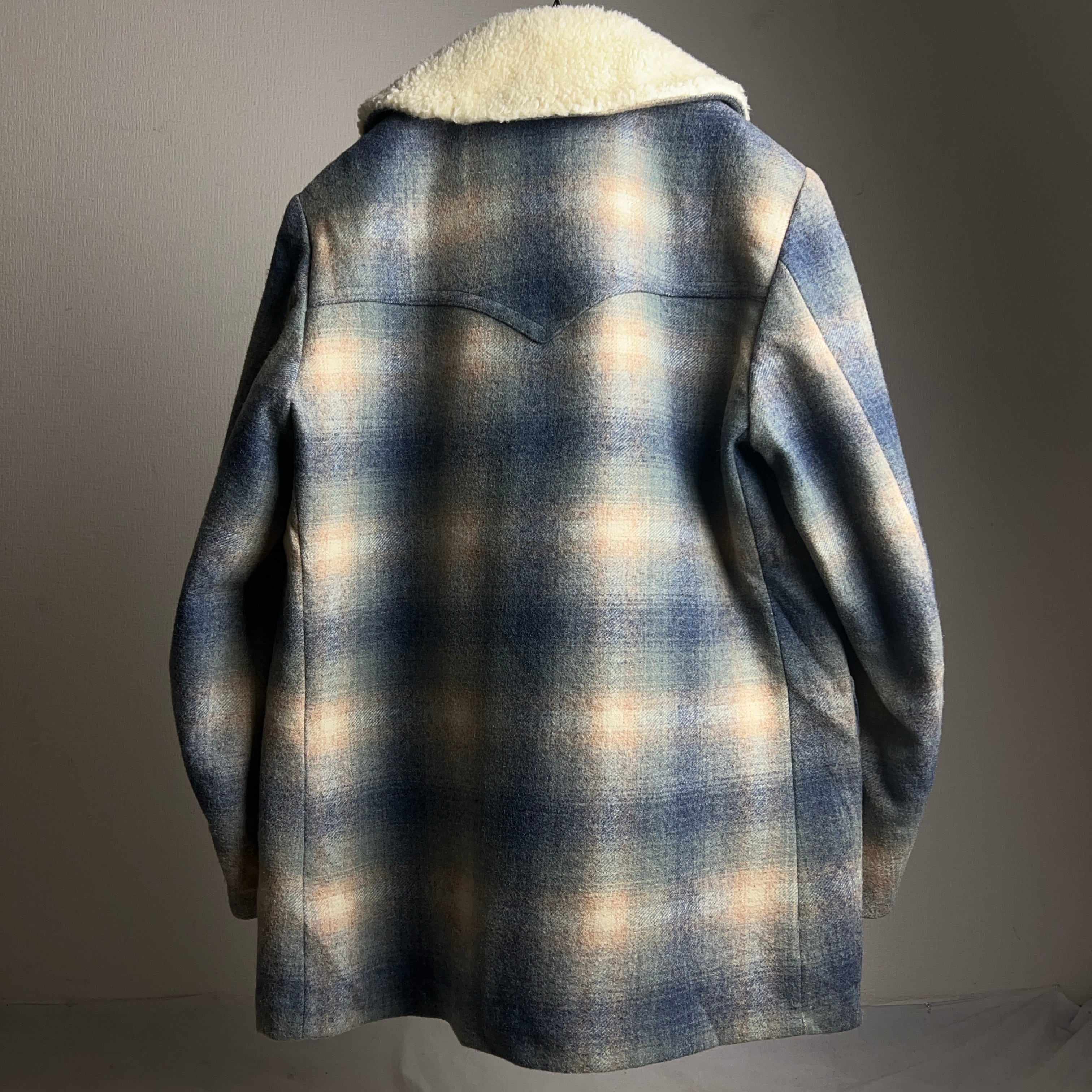 70's~ PENDLETON Ombre Plaid Wool Coat 70年代 ペンドルトン 70's~ PENDLETON Ombre Plaid Wool Coat 70年代 ペンドルトン