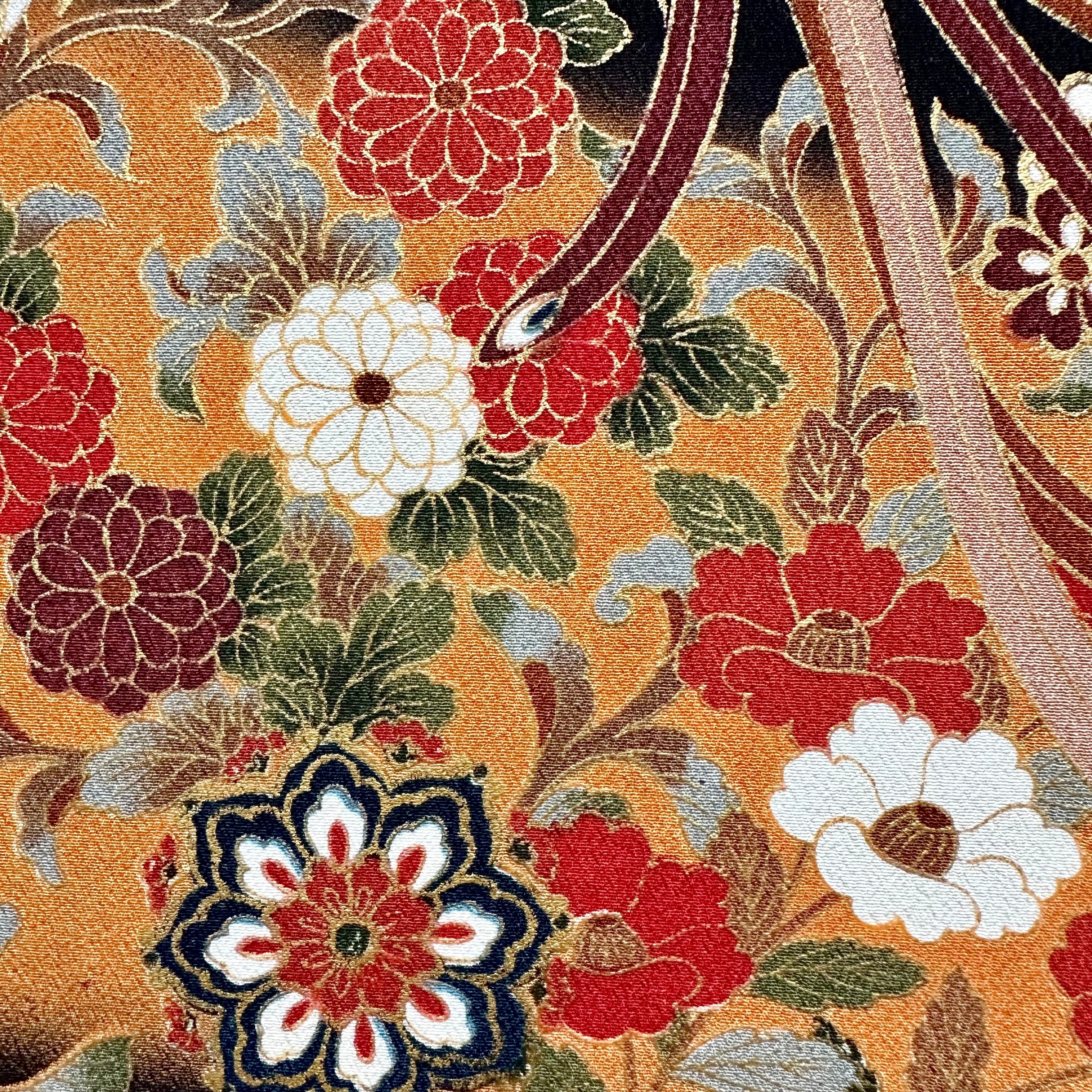 Kimono fabric panel 30×30cm 着物のファブリックパネル とりどりの
