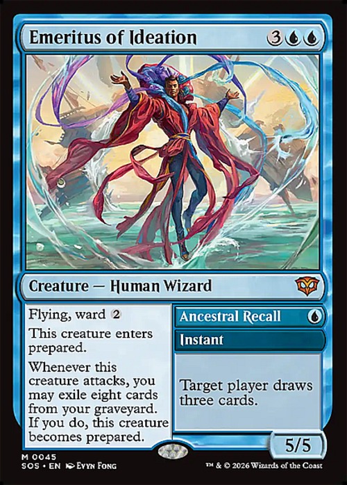 MTG《観念の名誉教授/Emeritus of Ideation(SOS)》英語