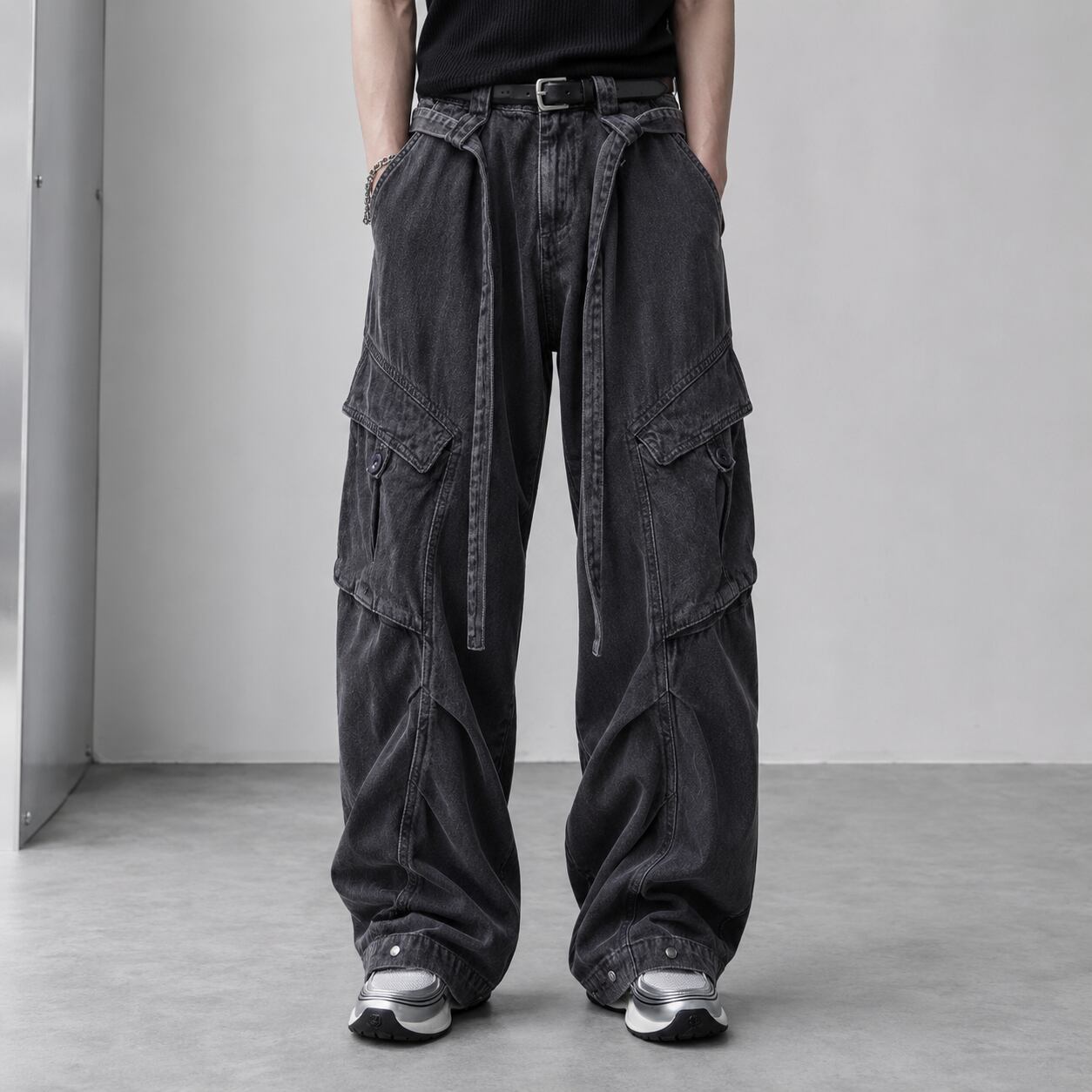 Work Cargo Denim Pants 0010
