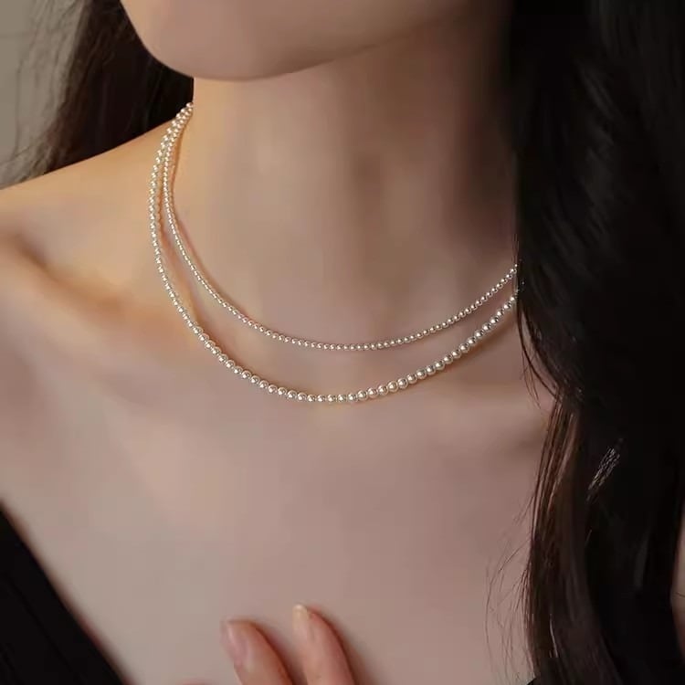 ハート・リボン ネックレス K18/WG仕上げ ジルコニア シルバー925