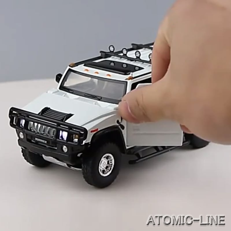 ハマー H2 1/32 ミニカー 全4色 ＋1タイプ ライト点灯 エンジン