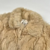 本毛皮 interview ラビットファー 毛皮 ジャケット コート サイズ 9AR /リアルファー/アイボリー ベージュ系/レディース