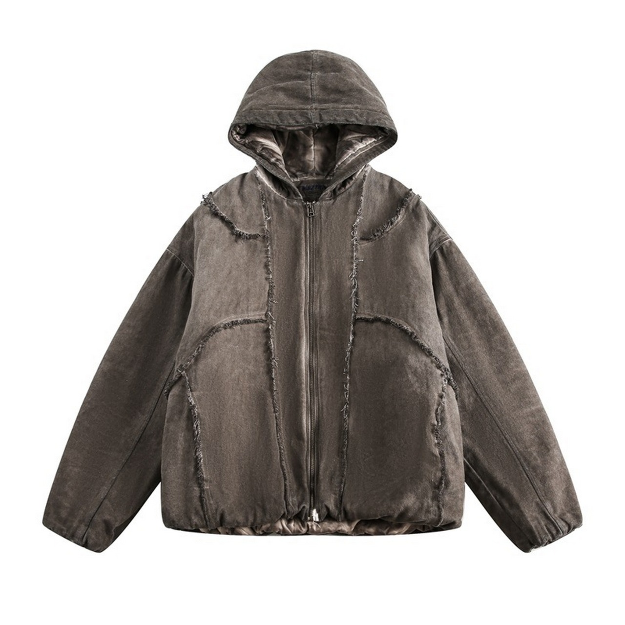 【暖かさUP】VINTAGE ウォッシュ加工中綿ジャケット T1271