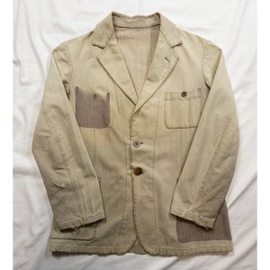 【1920s】"French Work" Extremely Faded Jacket with Papier-Mache Buttons!!