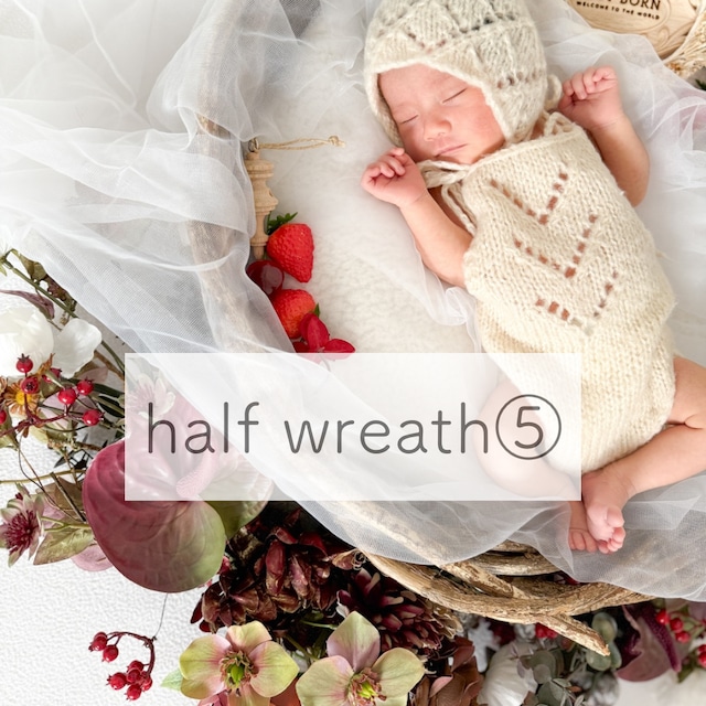 【12−2月期間限定】ハーフリース5 holiday bordeaux ニューボーンフォトレンタルリース